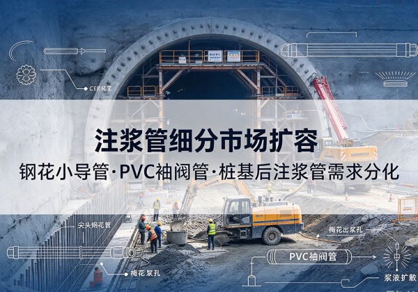 四方台注浆管细分市场扩容，隧道钢花小导管、PVC 袖阀管、桩基后注浆管需求分化